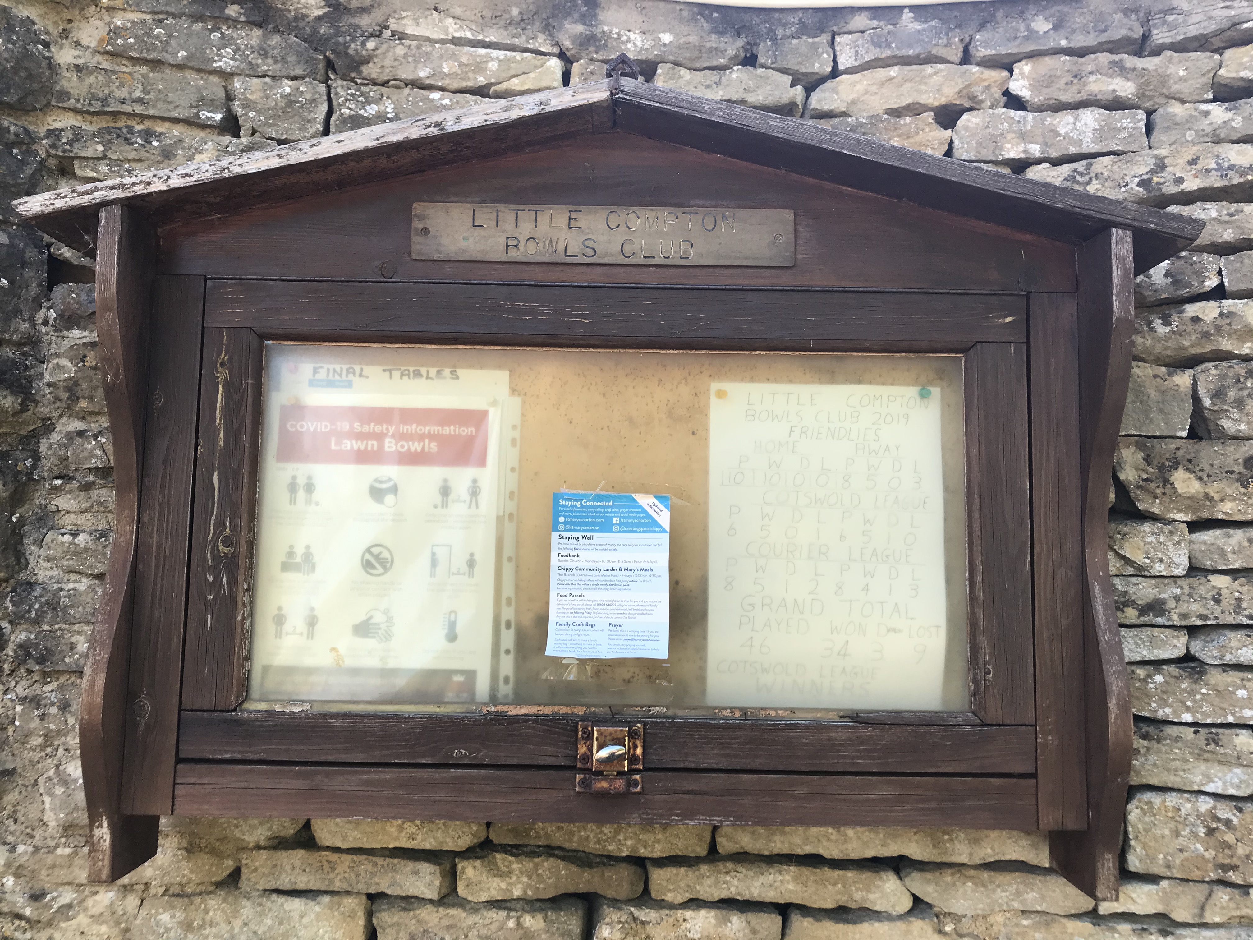 Bowling Club Notice Board